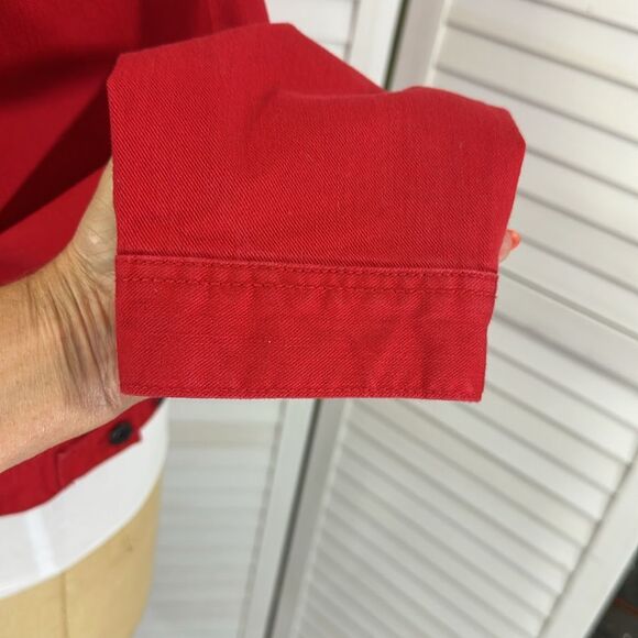 Talbots Classic Red Denim Jacket Size LP NWOT - Picture 10 of 14